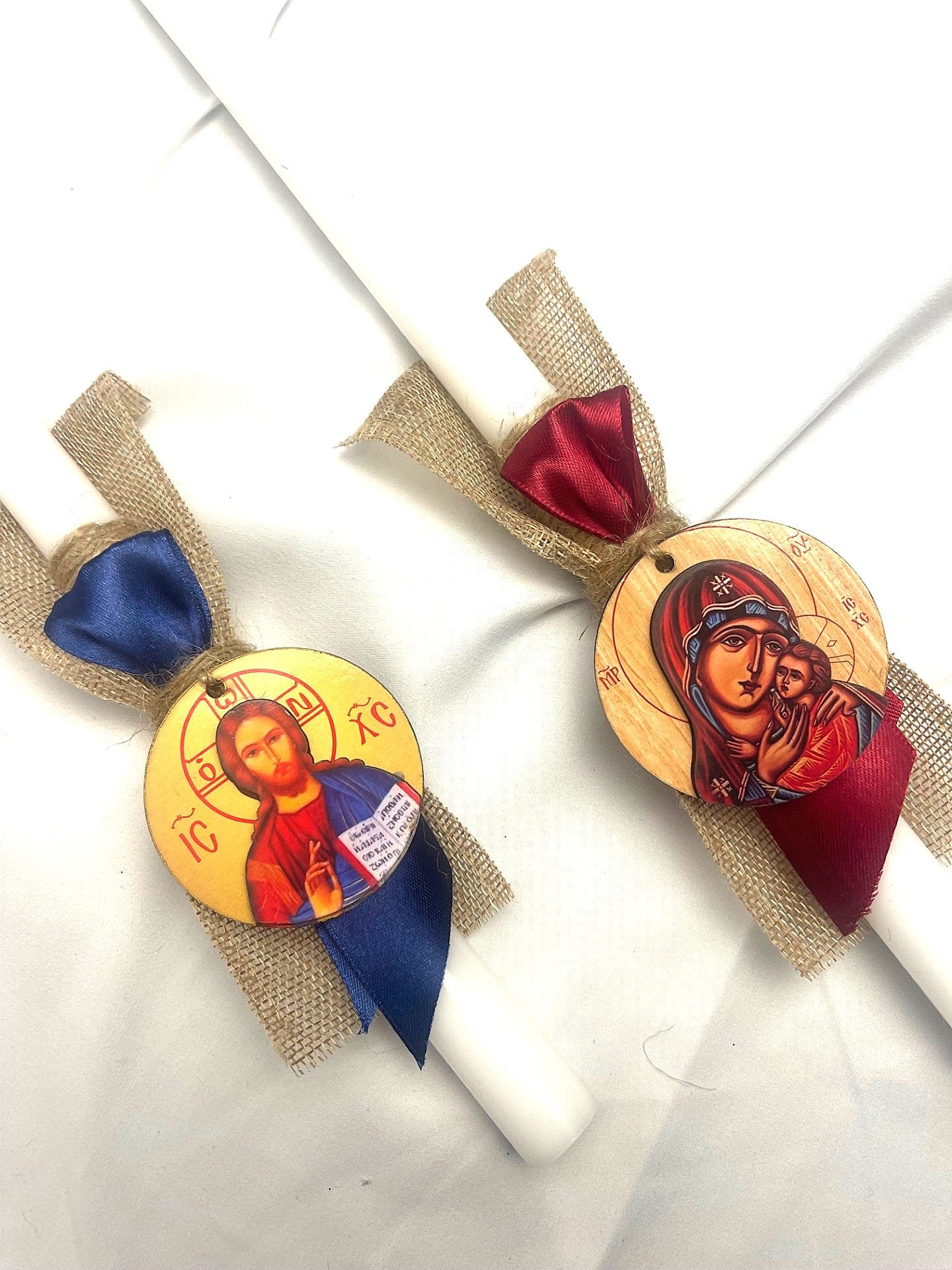 Icon Magnet Lambatha Easter Candle (Blue or Red) 40cm (LARGE)
