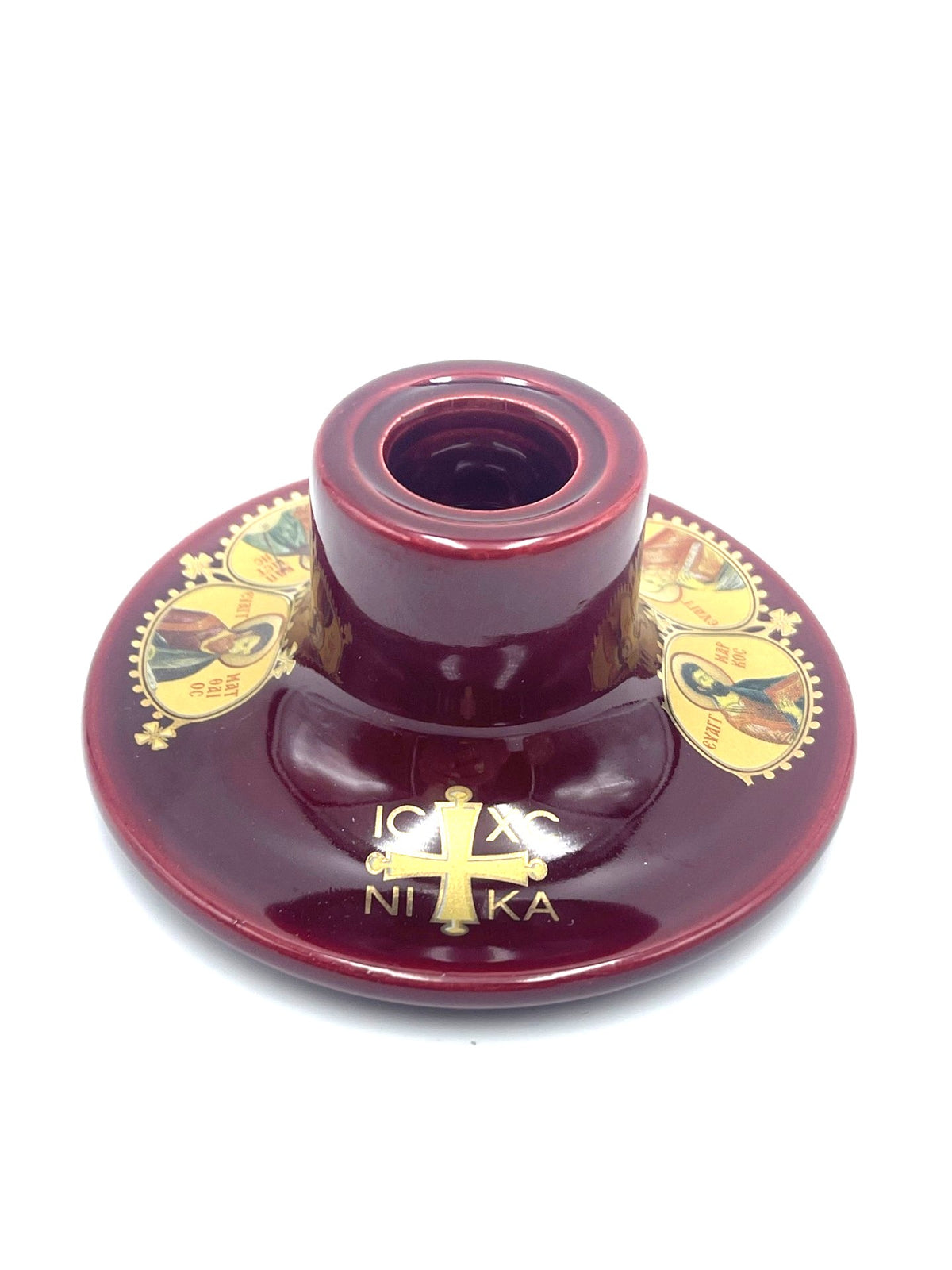 Ceramic Candle Holder (Red)
