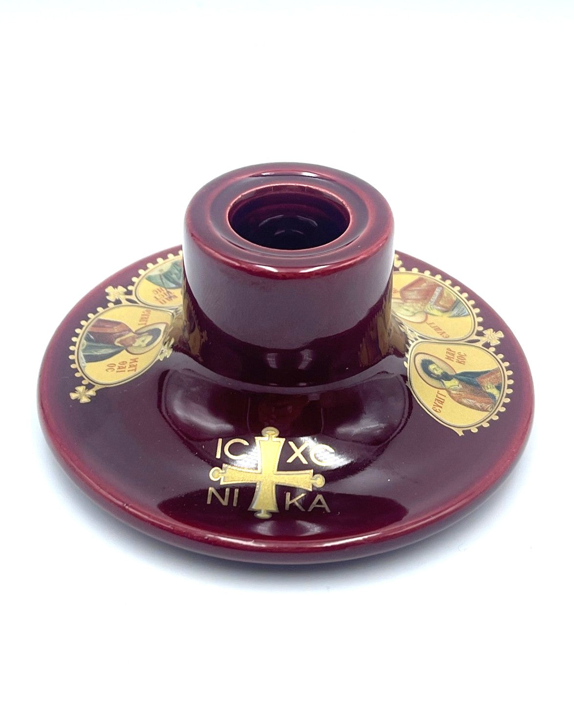 Ceramic Candle Holder (Red)