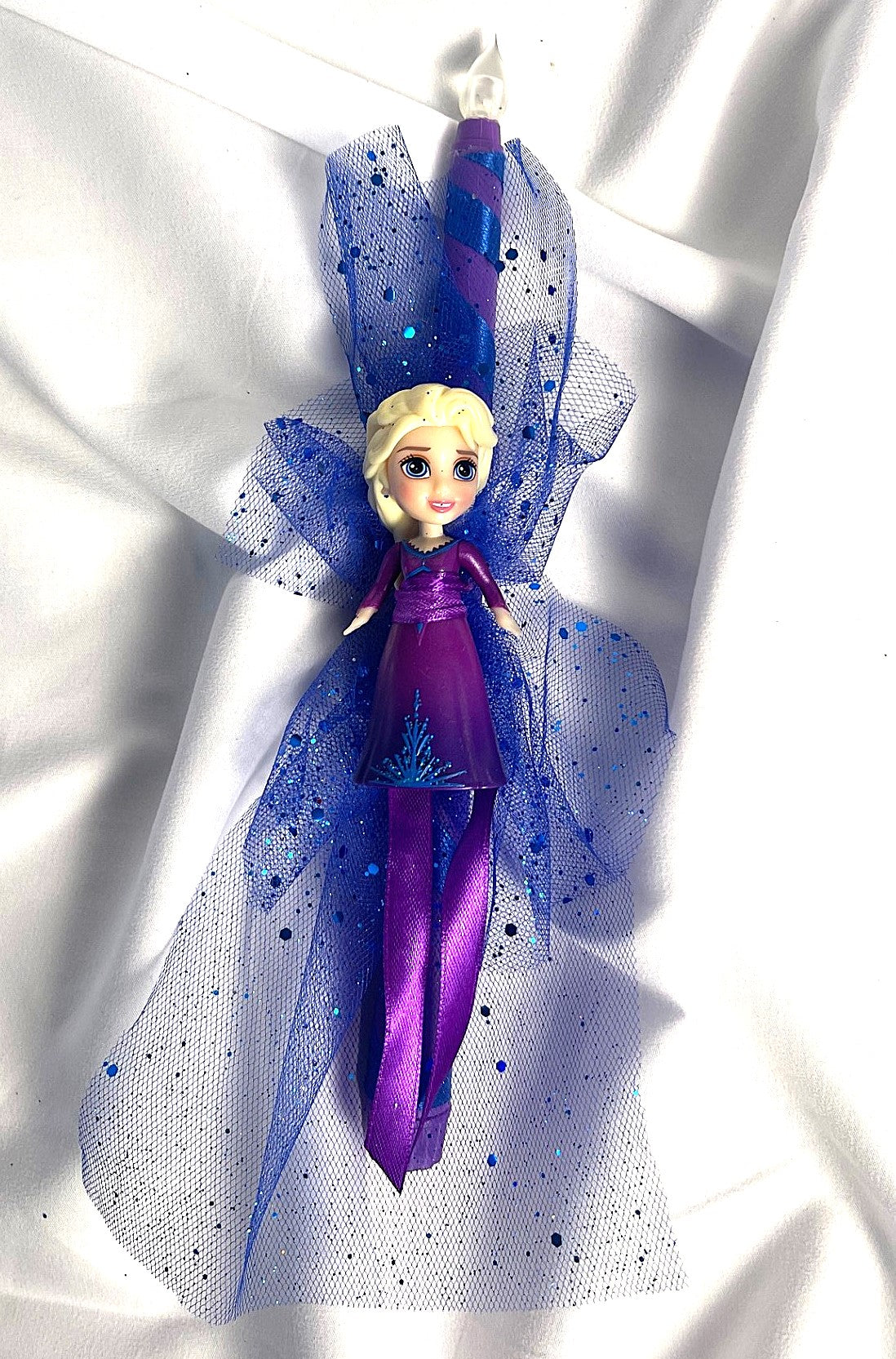Flameless Easter Candle - Elsa "Frozen' Lambatha / Palm Sunday 28cm (SMALL)