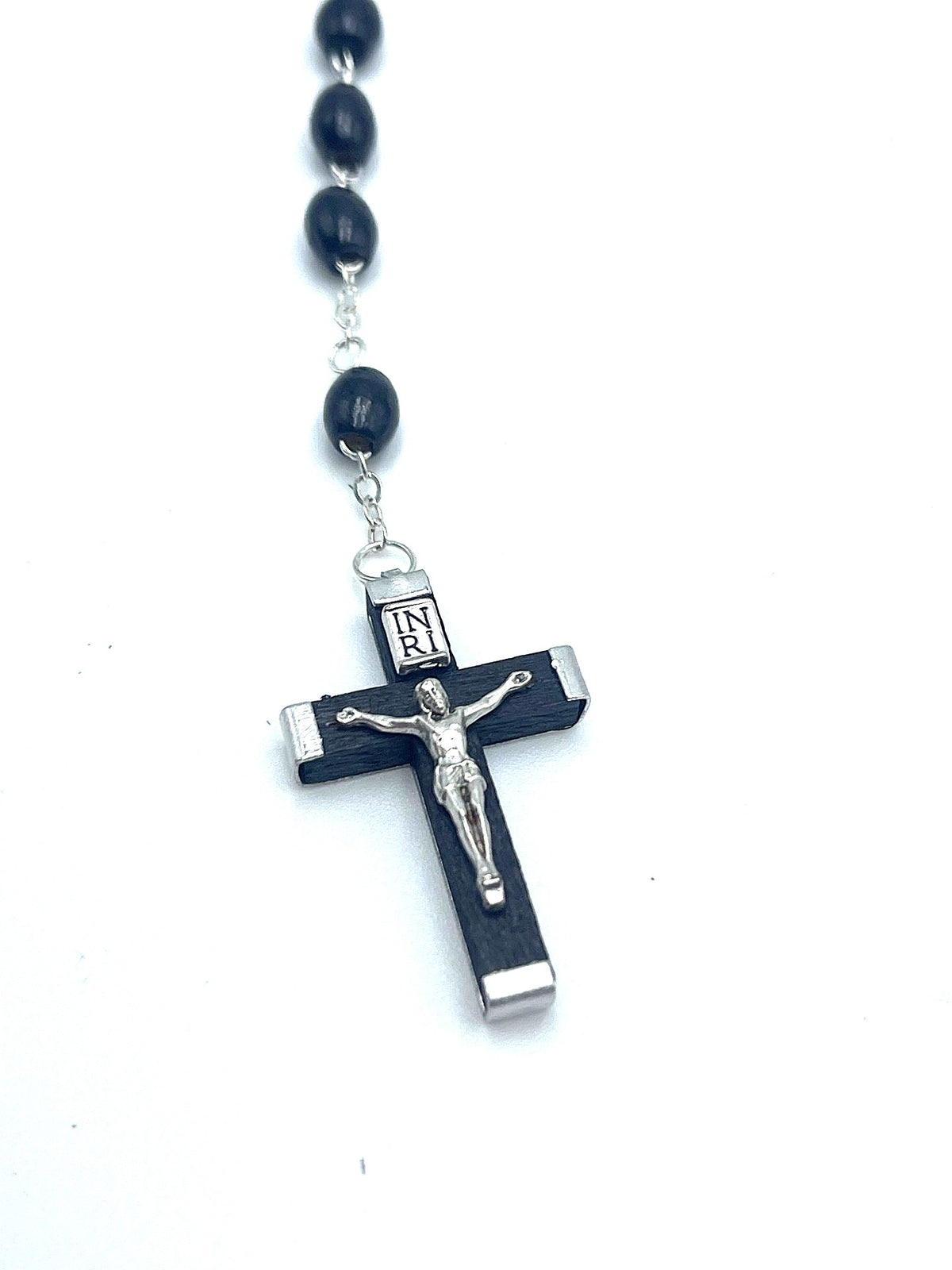 Catholic Wooden Rosary (Black) Made in Italy