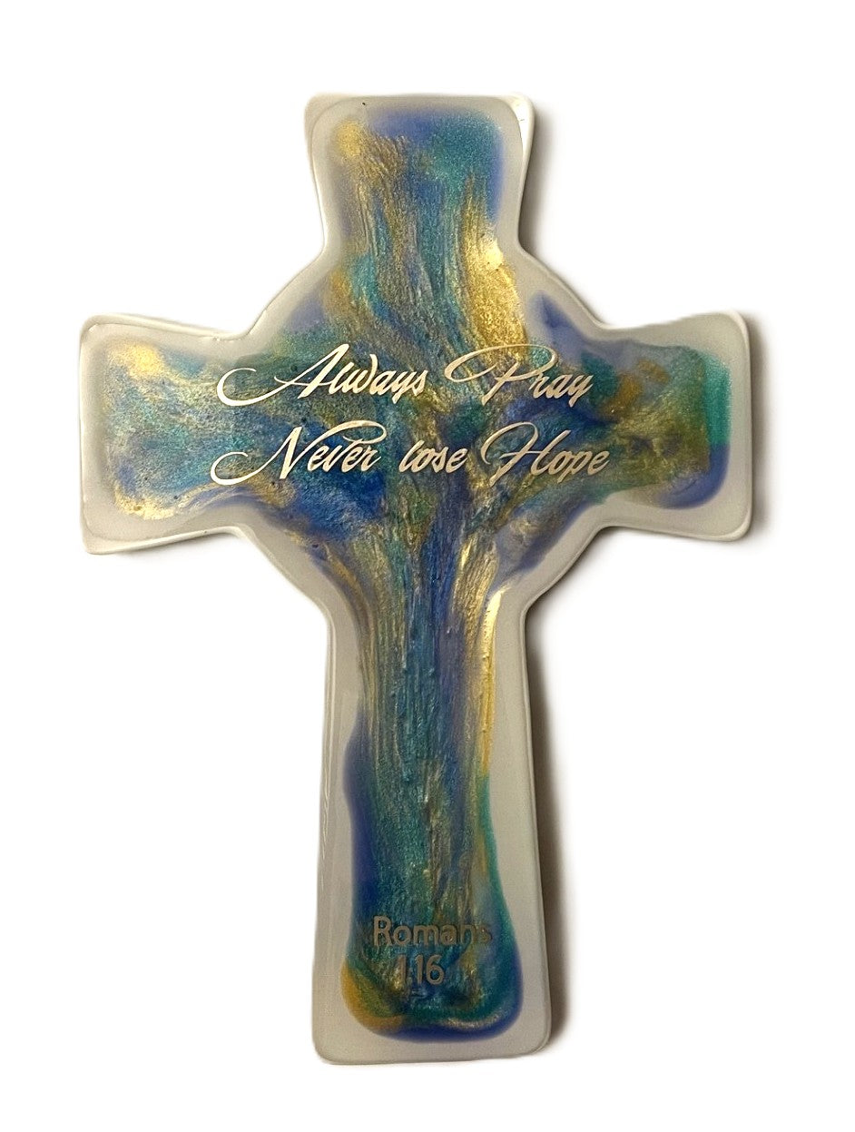 Always Pray Romans 1:16 -  Rein Ceramic Cross