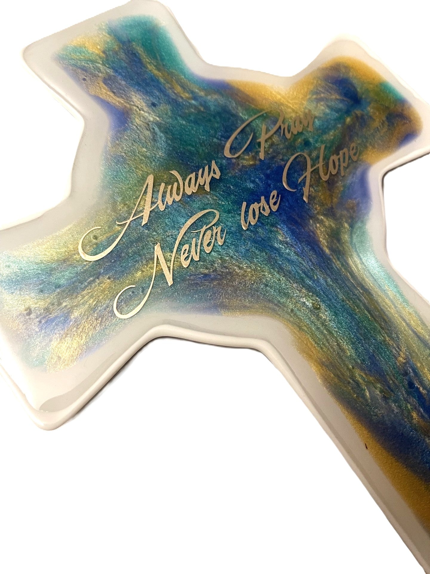 Always Pray Romans 1:16 -  Rein Ceramic Cross