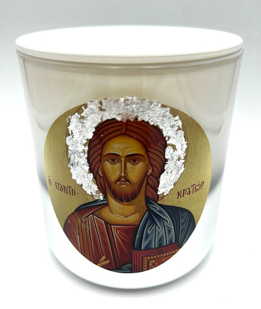 Jesus Candle - Byzantine  Candle - Livani / Frankincense Fragrance