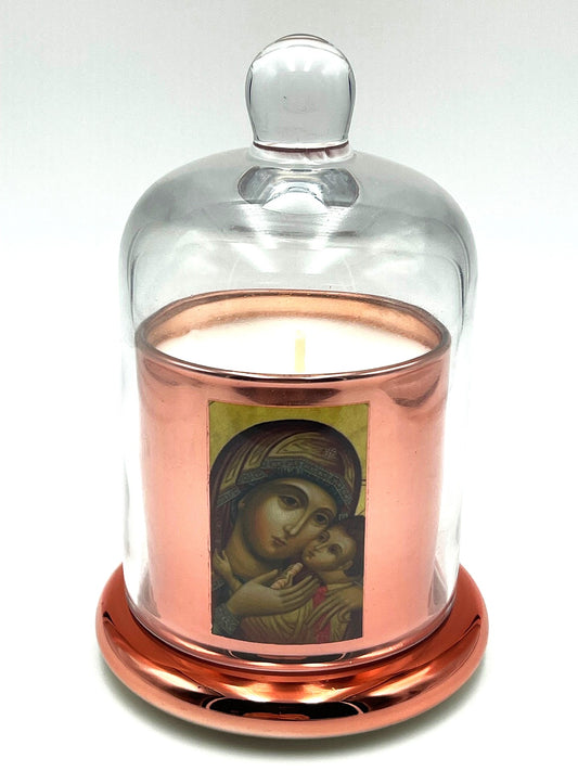 Virgin Mary & Chris Cloche Dome Candle
