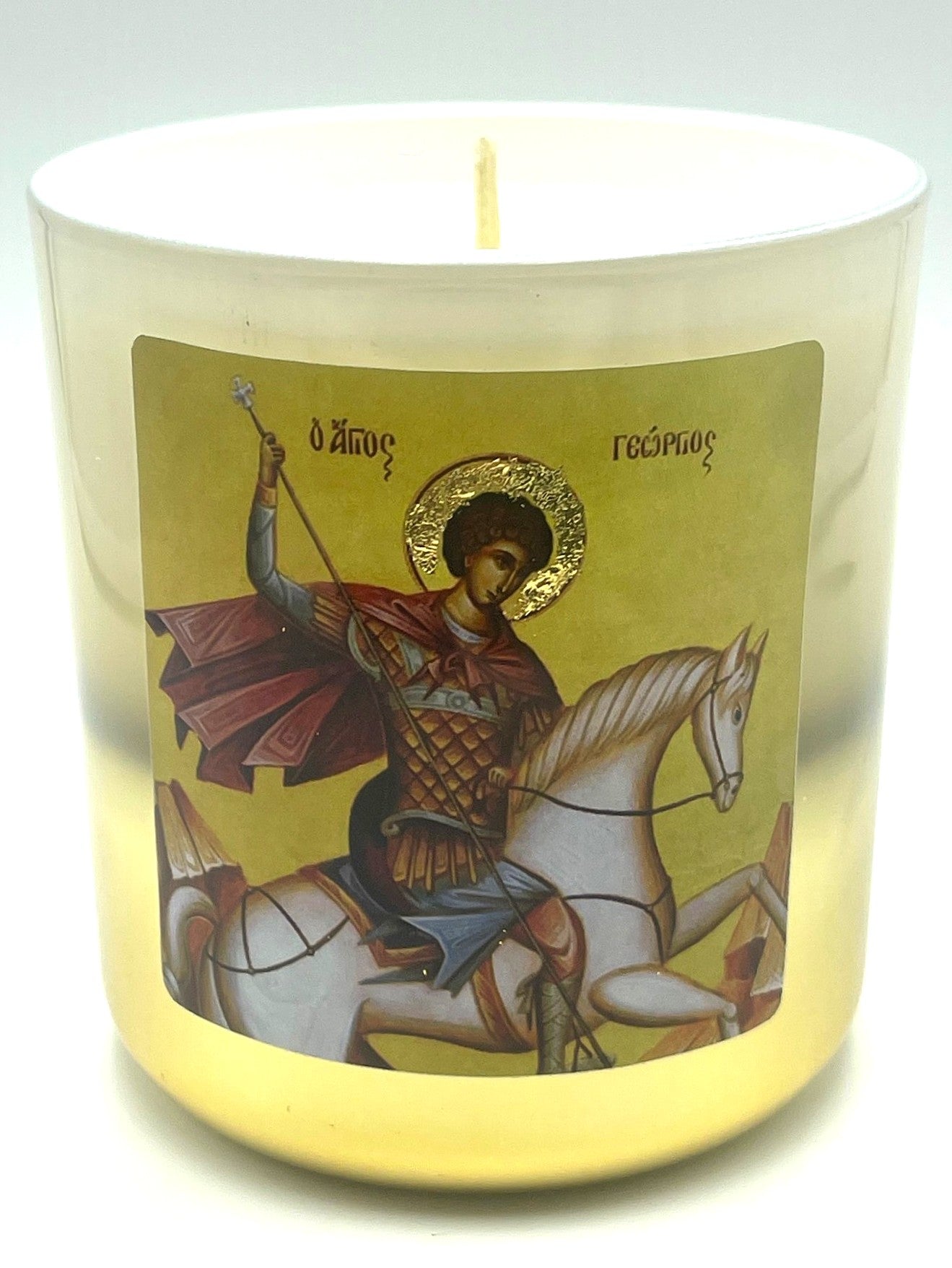 St George the Great Martyr  Candle - Livani/Frankincense Fragrance