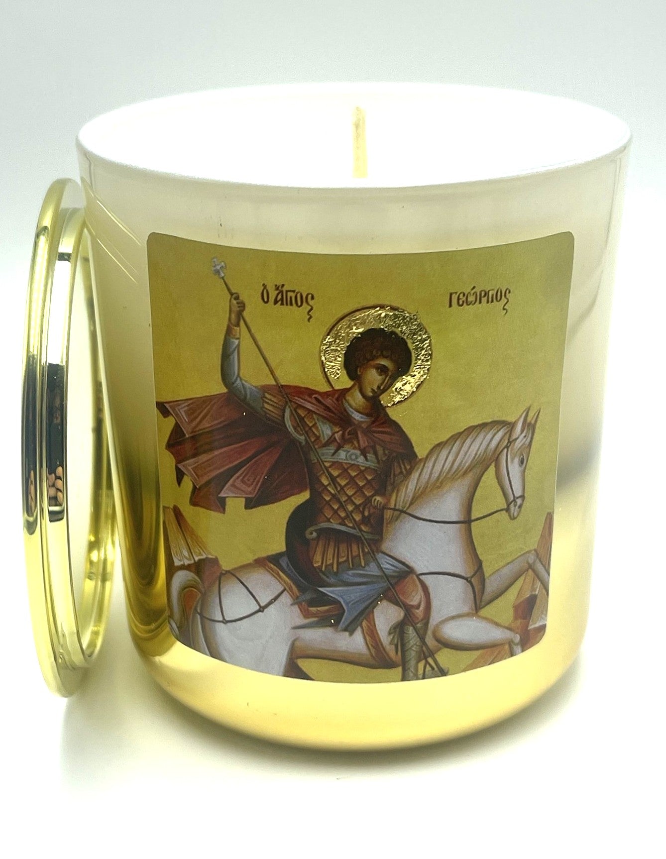 St George the Great Martyr  Candle - Livani/Frankincense Fragrance