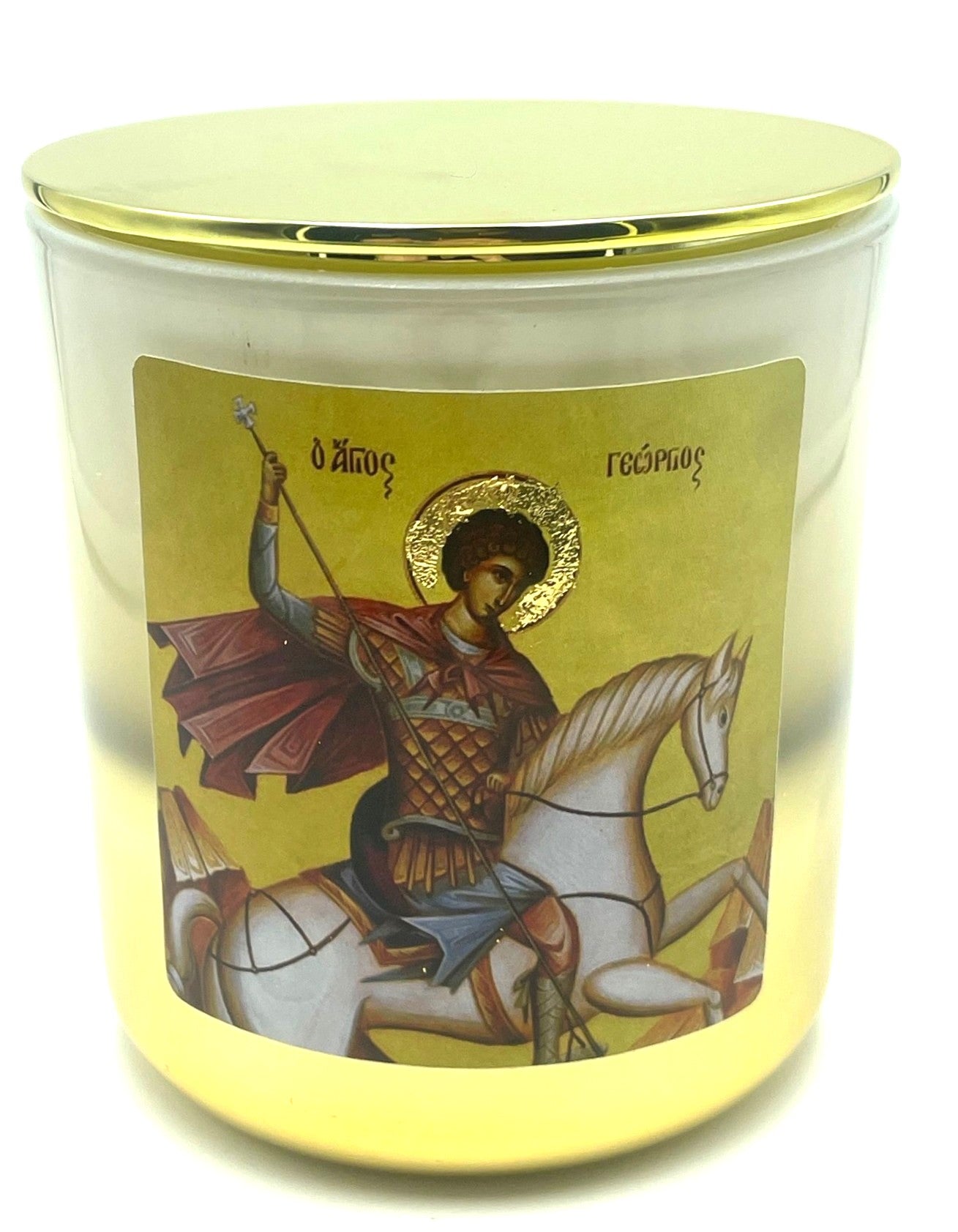 St George the Great Martyr  Candle - Livani/Frankincense Fragrance