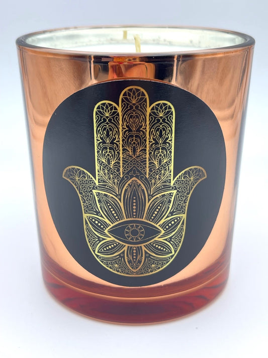 Hamsa Hand Candle (Hand of Fatima/Hand of Miriam) Copper