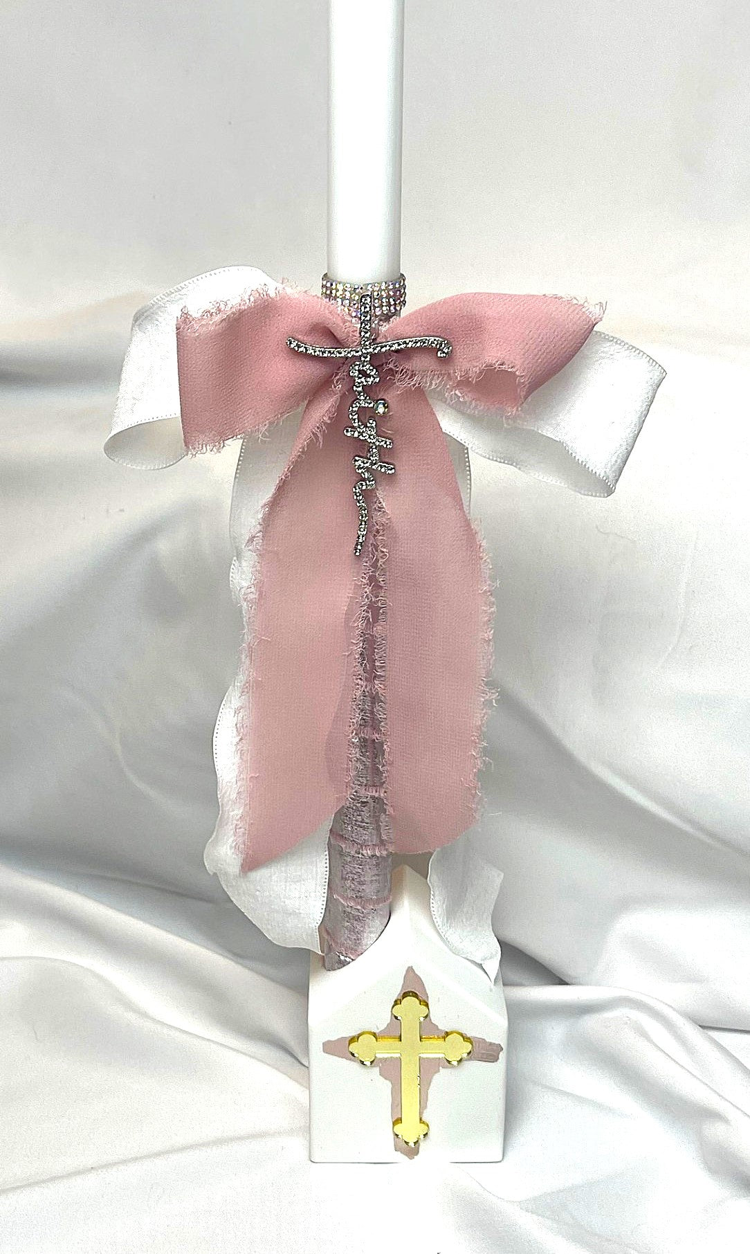 Faith Brooch Lambatha / Palm Sunday Easter Candle 40cm (LARGE)