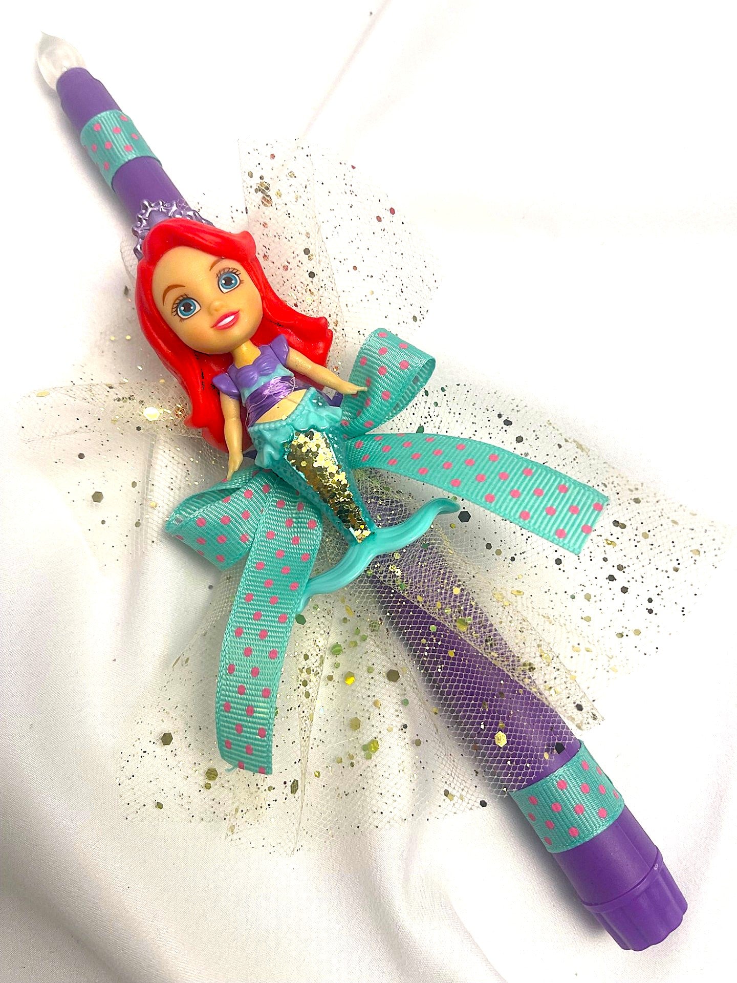 Flameless Easter Candle - Ariel 'The Little Mermaid' Lambatha / Palm Sunday 28cm (SMALL)