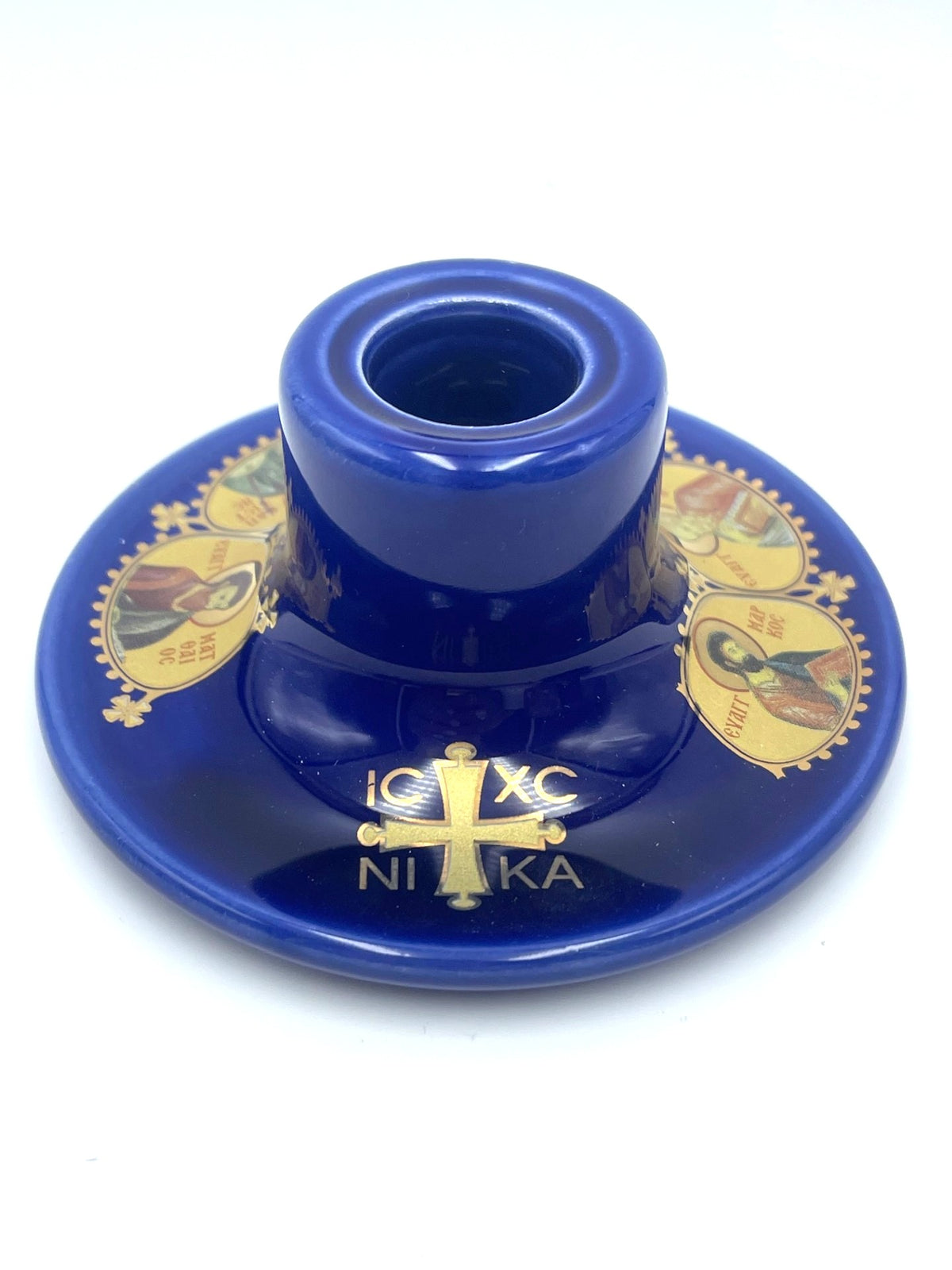 Ceramic Candle Holder (Royal Blue)