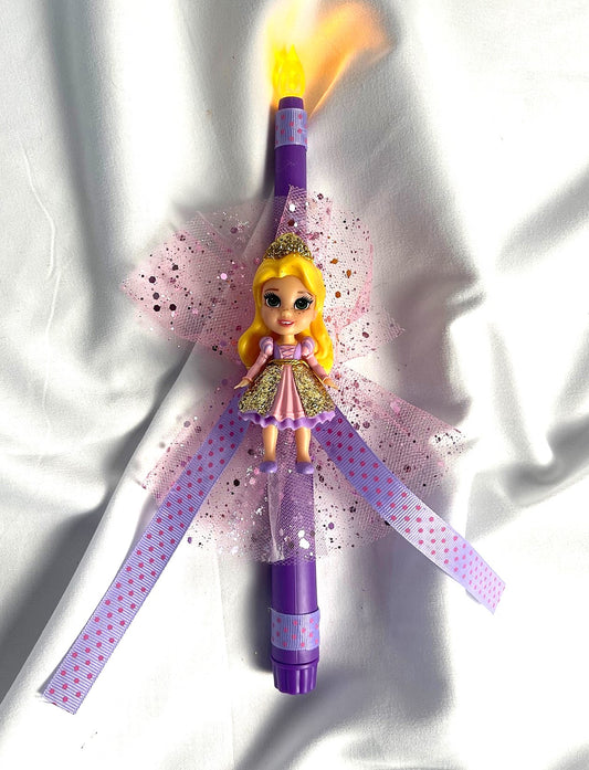 Flameless Easter Candle - Rapunzel 'Tangled' Lambatha / Palm Sunday 28cm (SMALL)