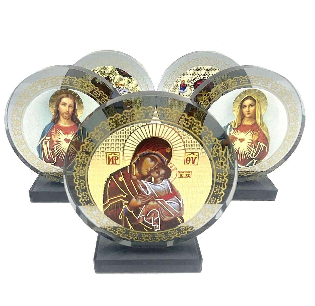 Mini Black Glass Icons