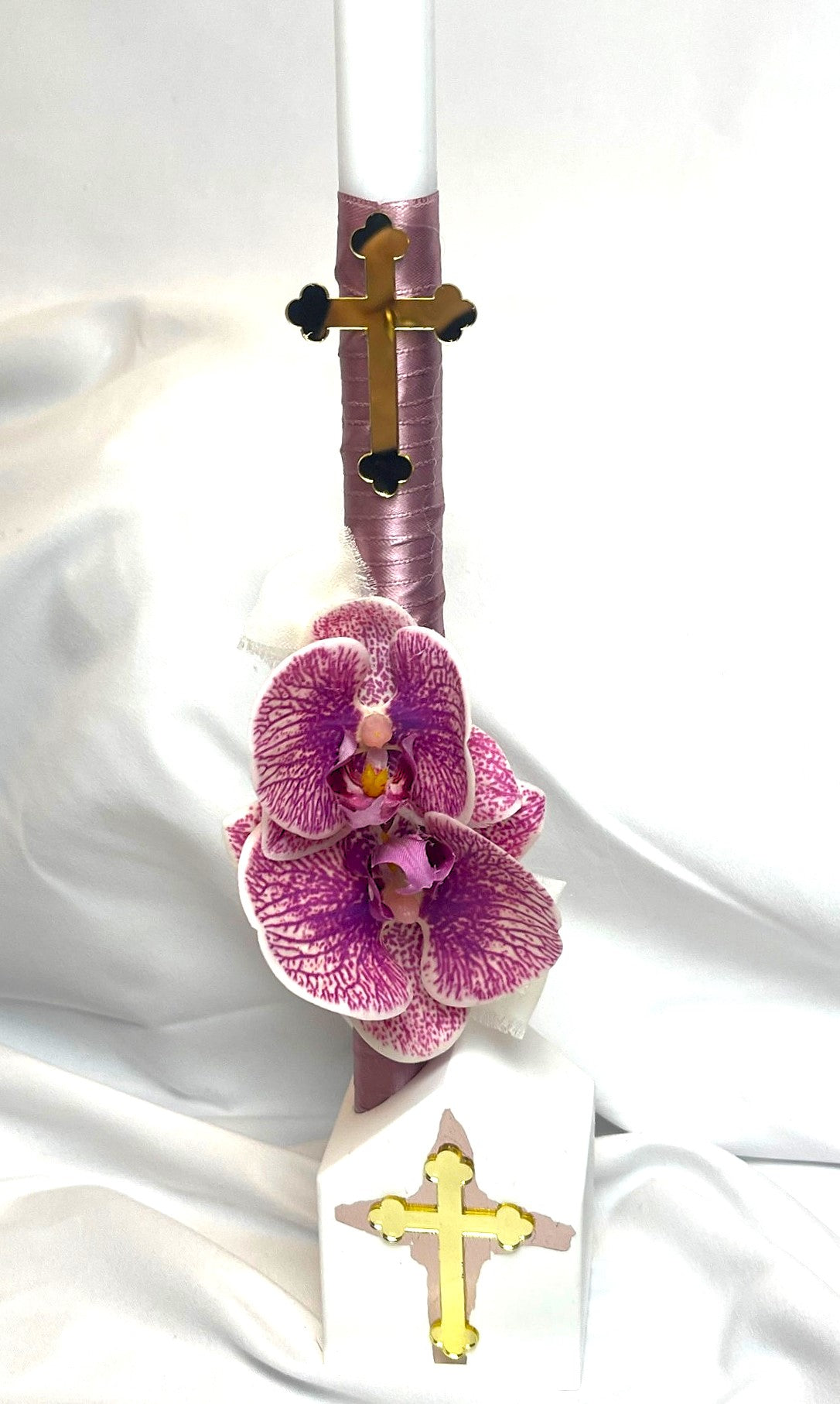 Orchid Dream Lambatha / Palm Sunday Candle 40cm (LARGE)