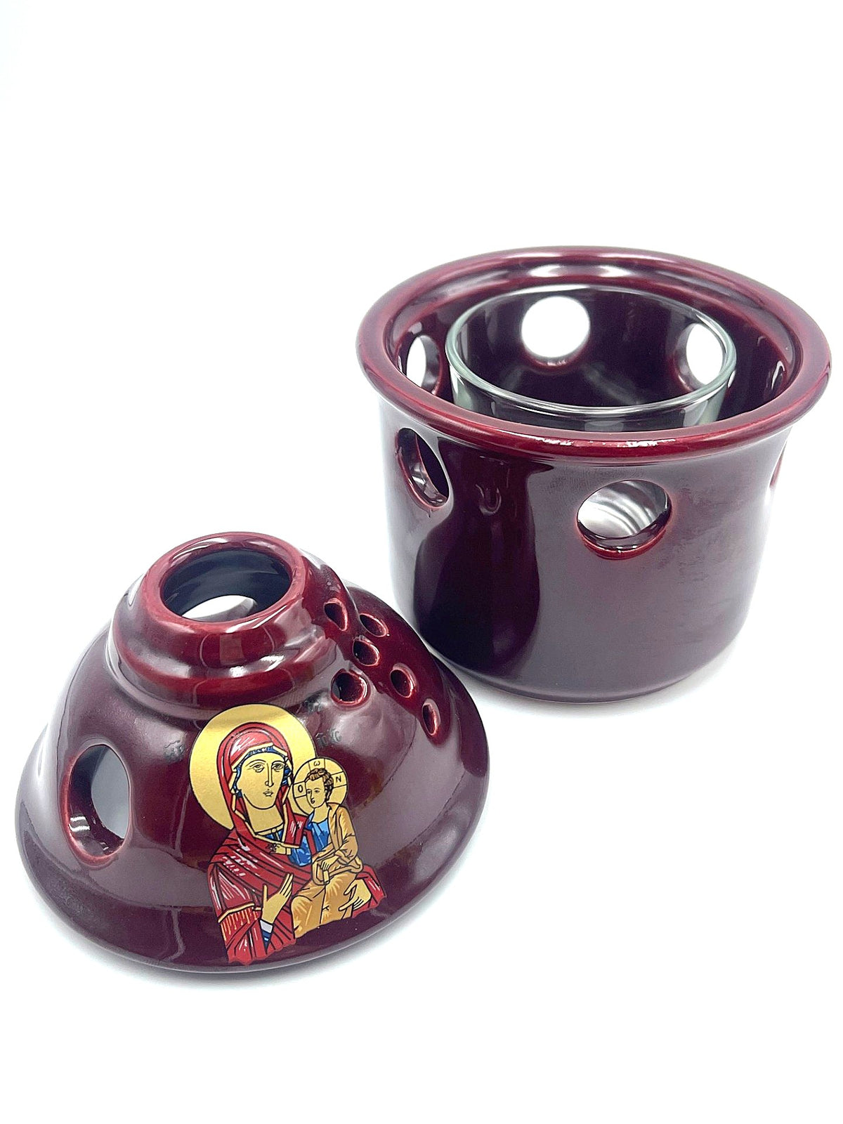 Ceramic Vigil Lamp - Virgin Mary (Various Colours) DISCONTINUED