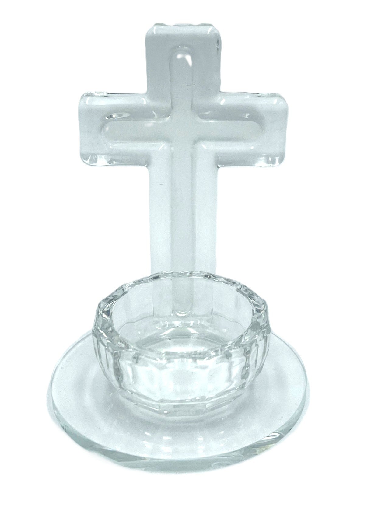 Glass Cross Tealight Holder