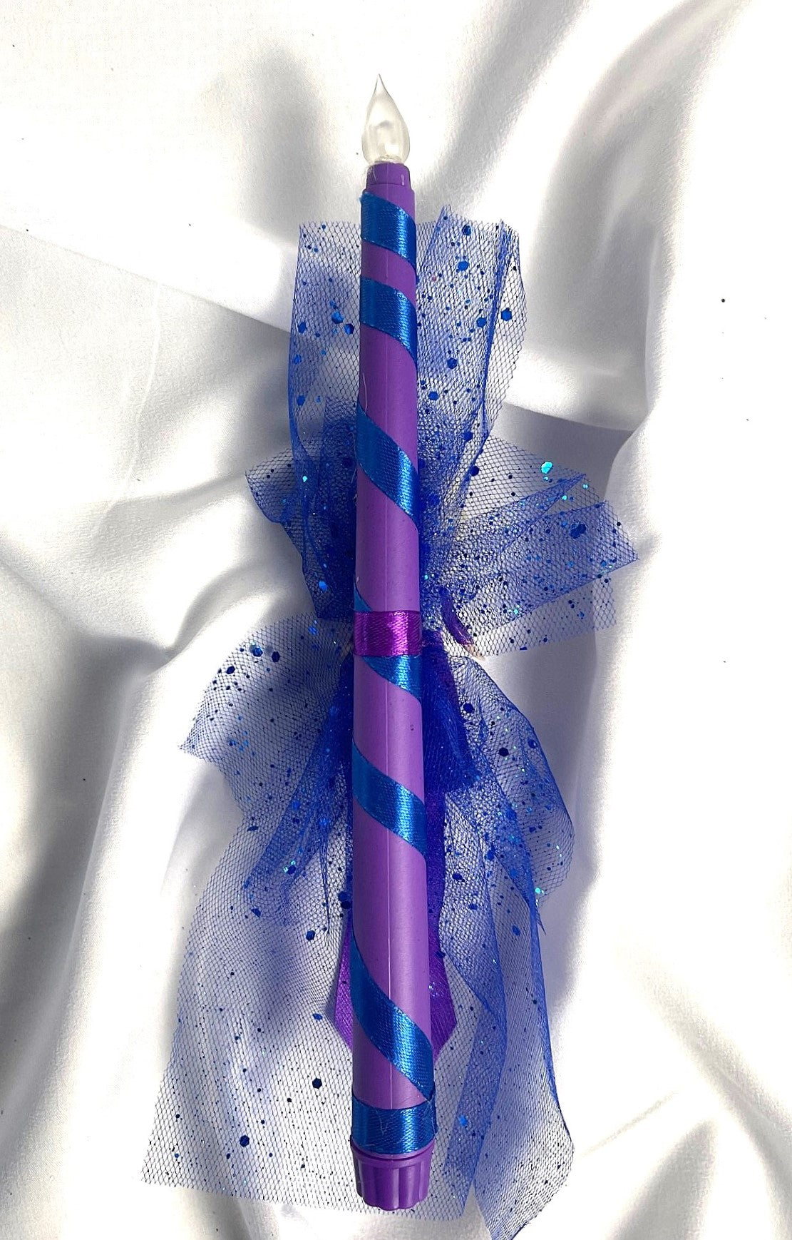 Flameless Easter Candle - Elsa "Frozen' Lambatha / Palm Sunday 28cm (SMALL)