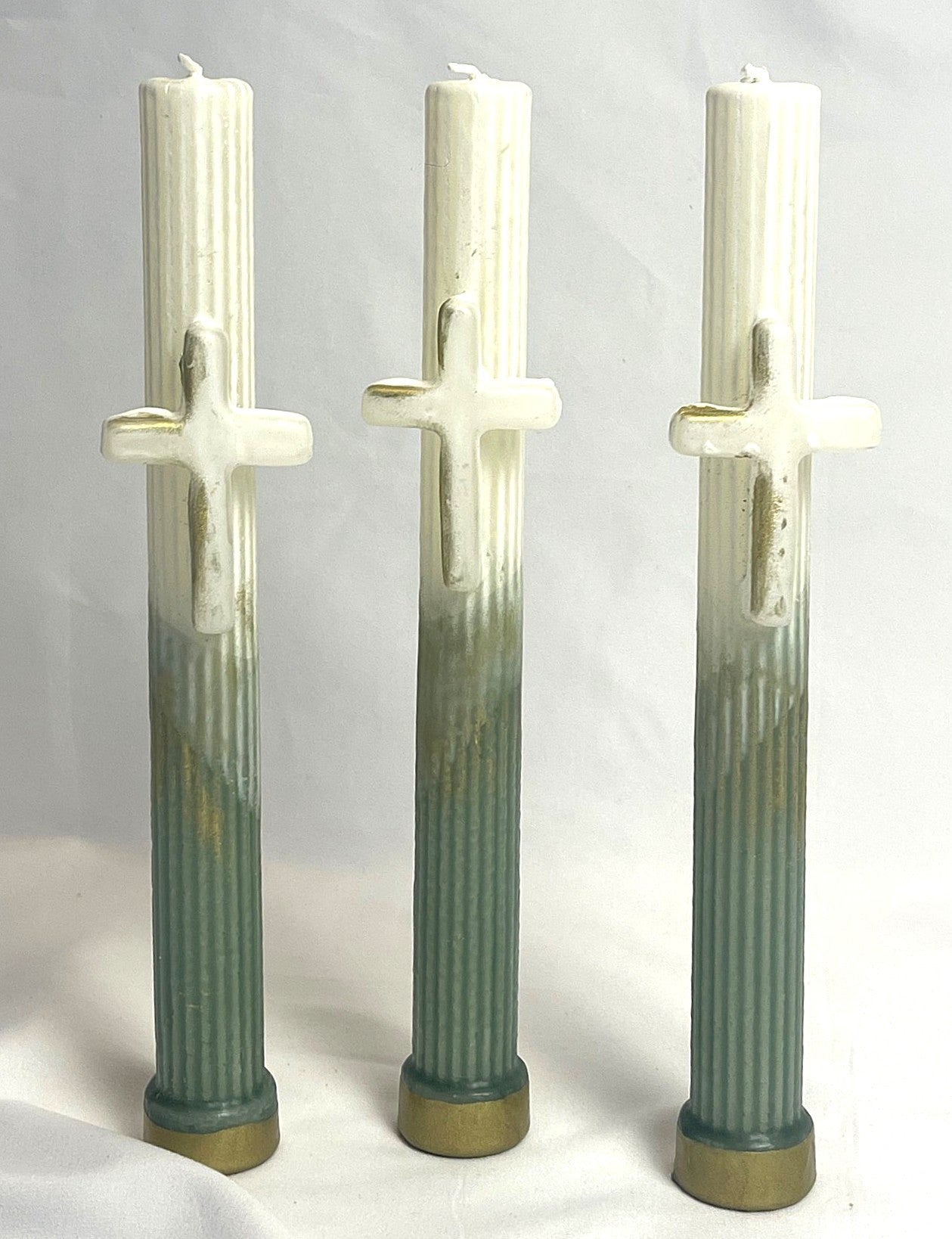 Wax Cross Heaven Lambatha / Palm Sunday Easter Candle 27cm (SMALL)
