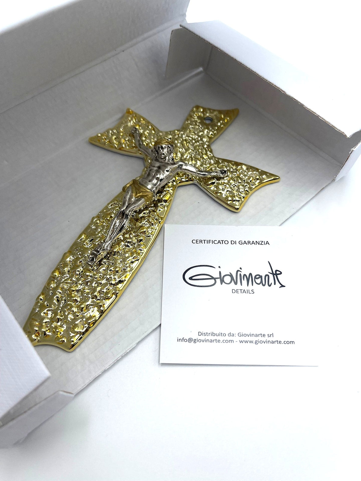Murano Glass Bow Cross (Gold) Made in Italy