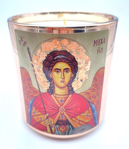 St Michael / Archangel  Candle -  Livani / Frankincense Fragrance