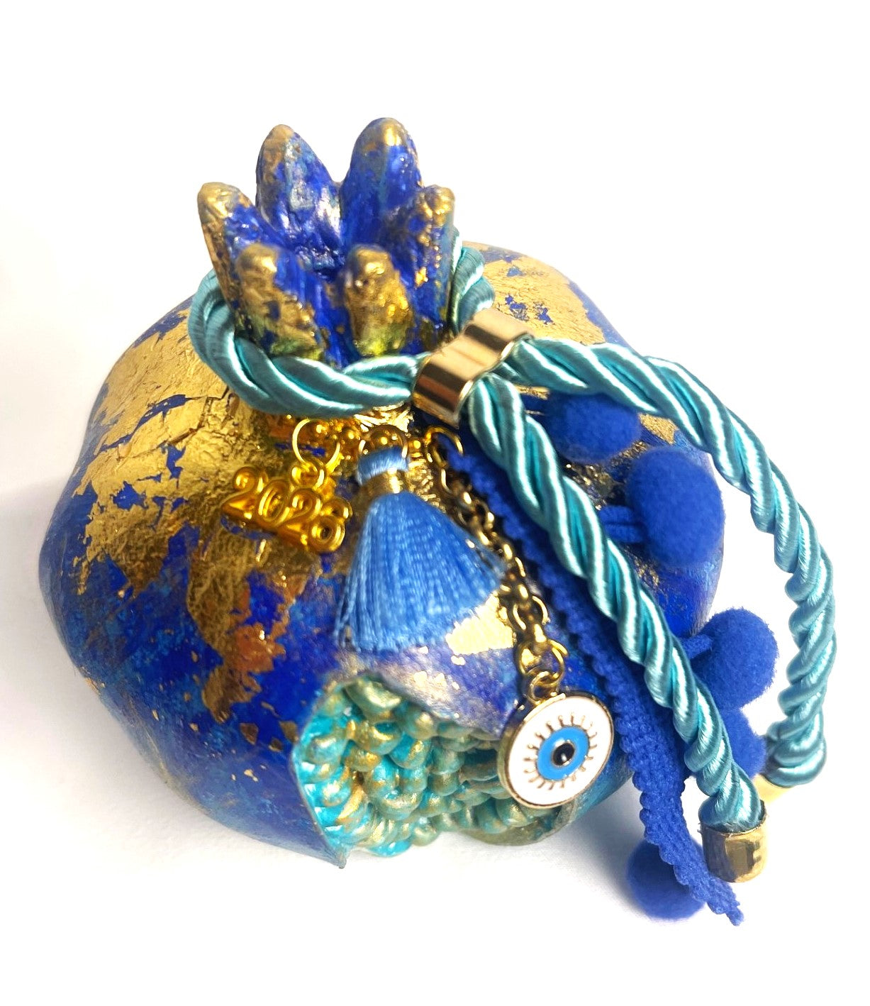 2026 Pomegranate Good Luck Ornament - Blue