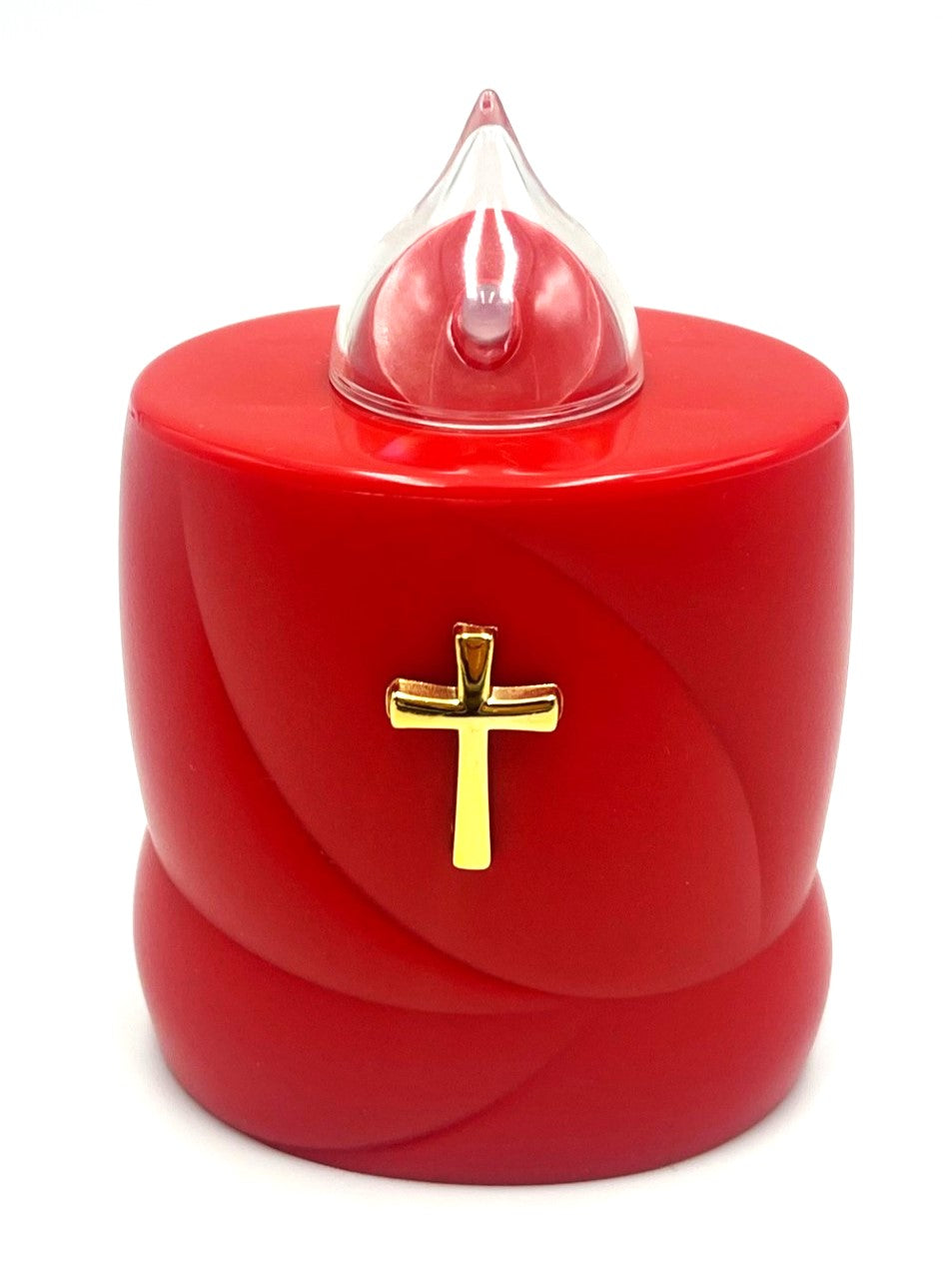 Flameless Candle - 300 days (Red with Cross)