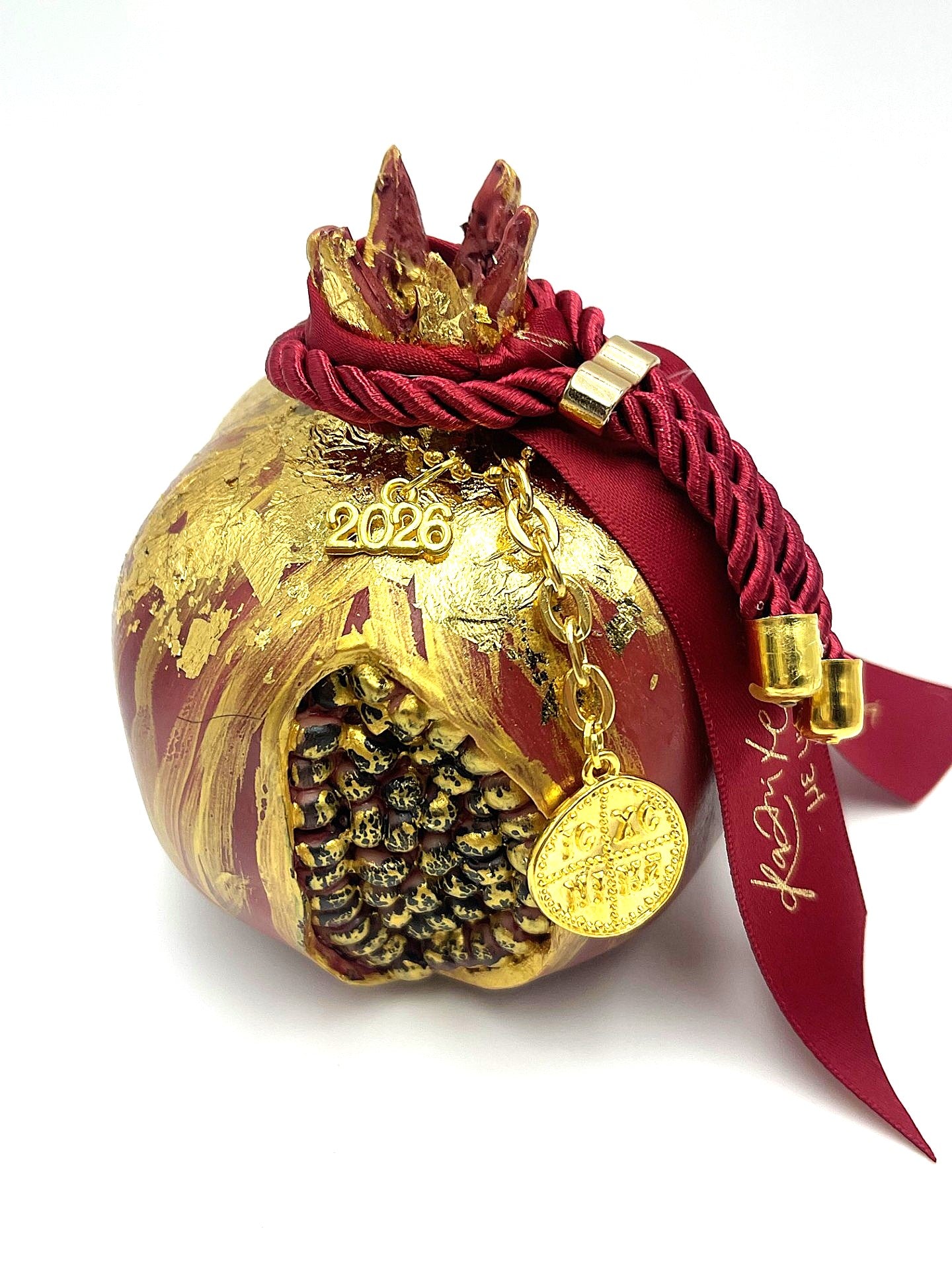 2026 Pomegranate Good Luck Ornament - Red