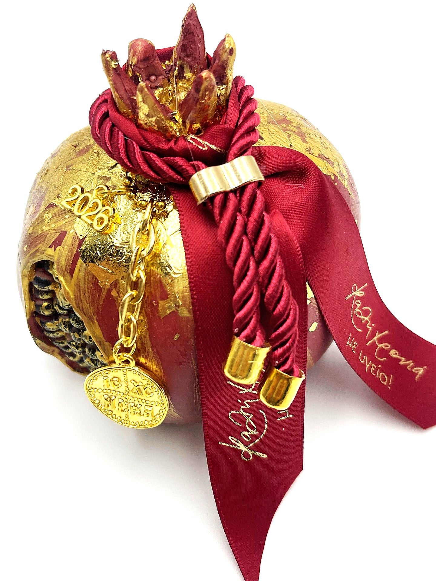 2026 Pomegranate Good Luck Ornament - Red
