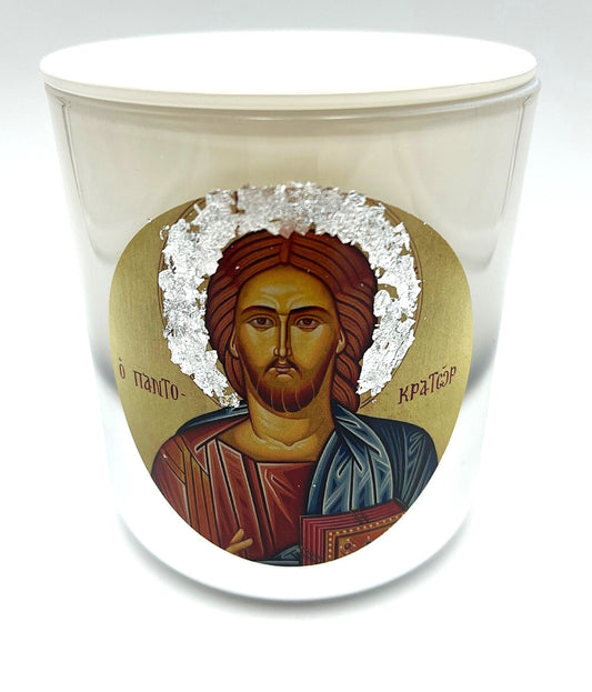 Jesus Candle - Byzantine  Candle - Livani / Frankincense Fragrance