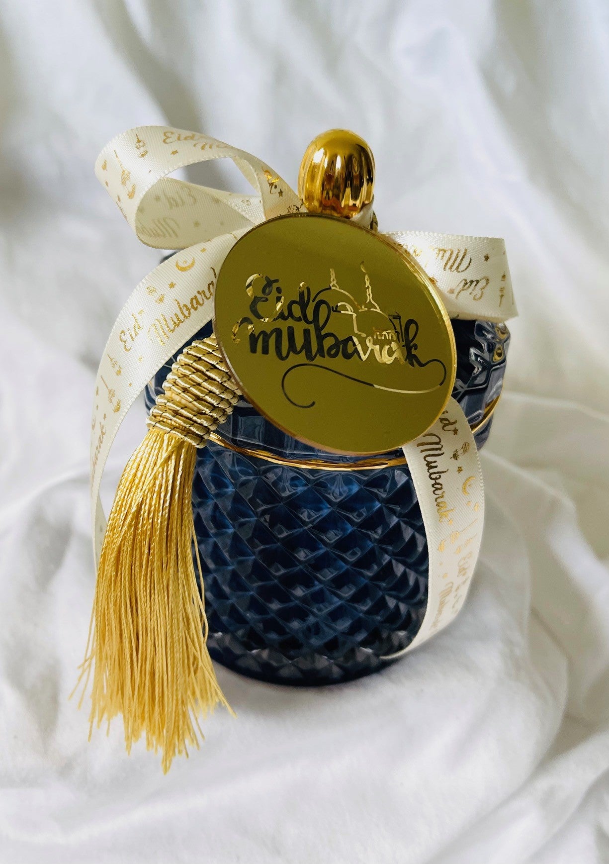 Eid Mubarak Festive Candle (Royal Blue)