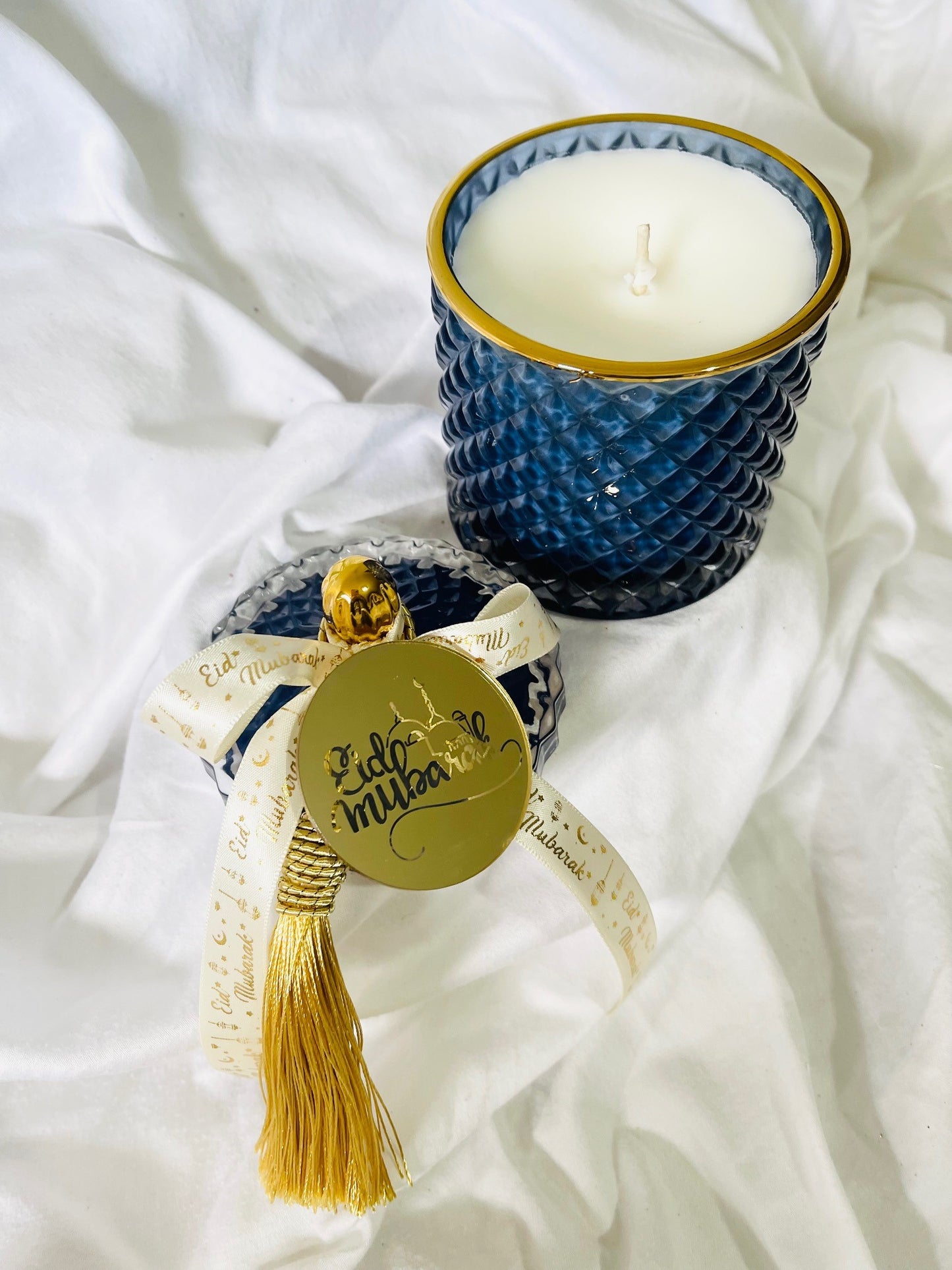 Eid Mubarak Festive Candle (Royal Blue)