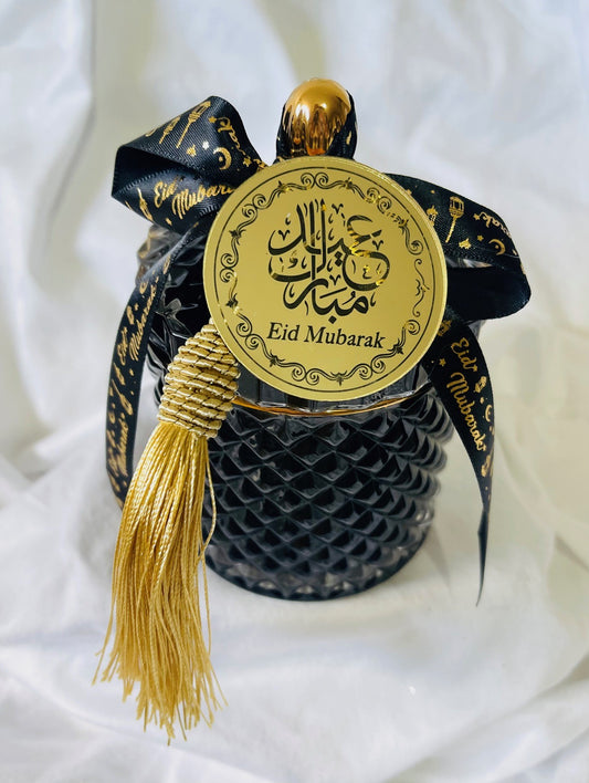 Eid Mubarak Festive Candle (Black)