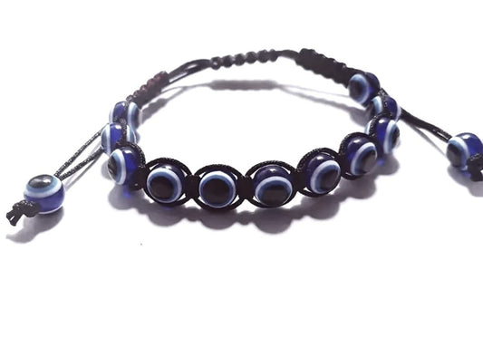 Evil Eye Knotted Cord Bracelet  - Boys/Men - Protection