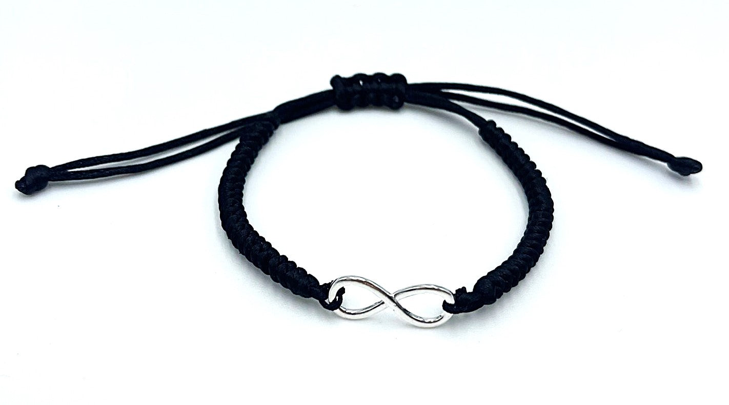 Infinity Adjustable Bracelet (Unisex) - 925 Sterling Silver