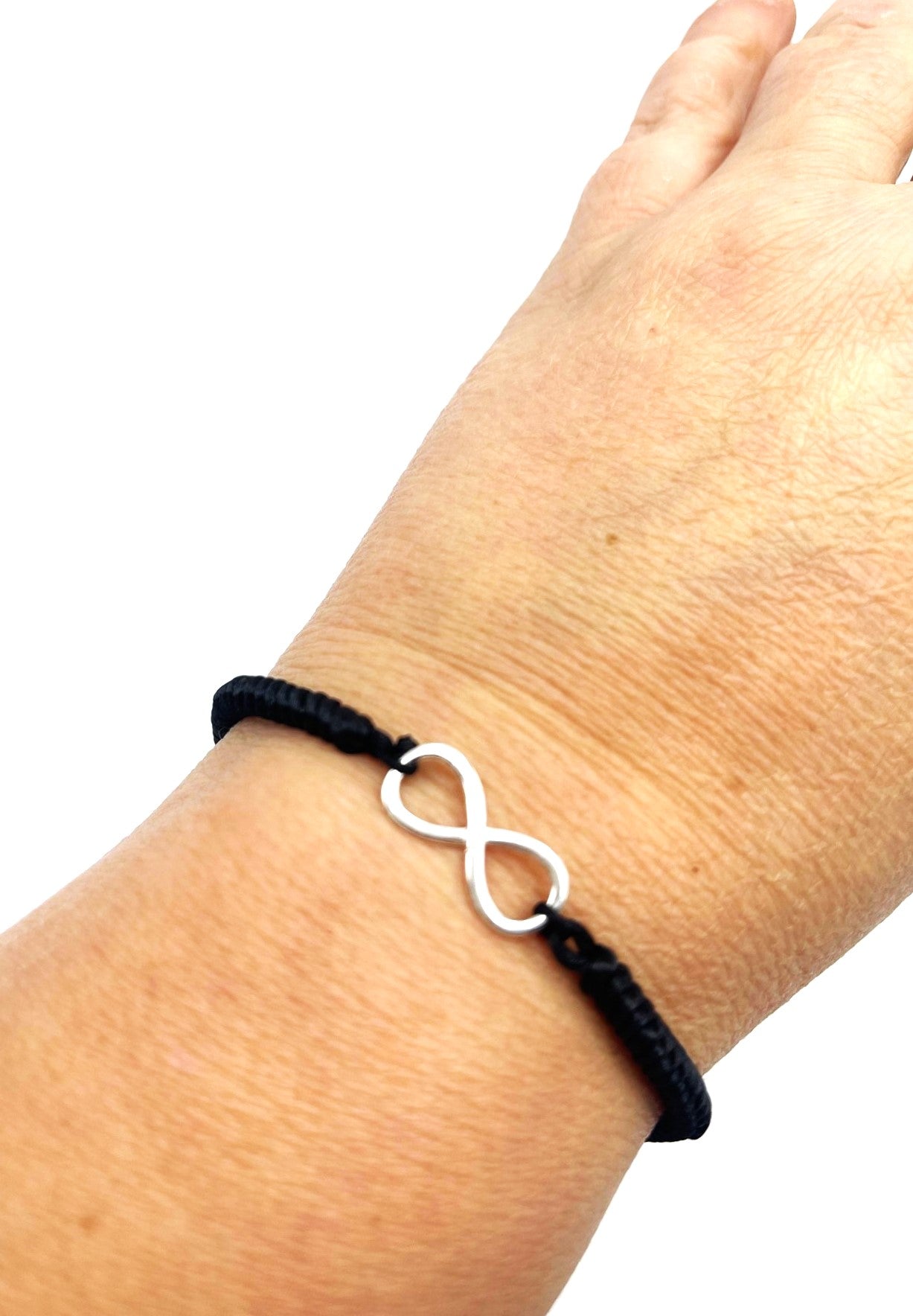 Infinity Adjustable Bracelet (Unisex) - 925 Sterling Silver