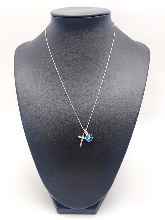 Mataki Cross Necklace - 925 Sterling Silver