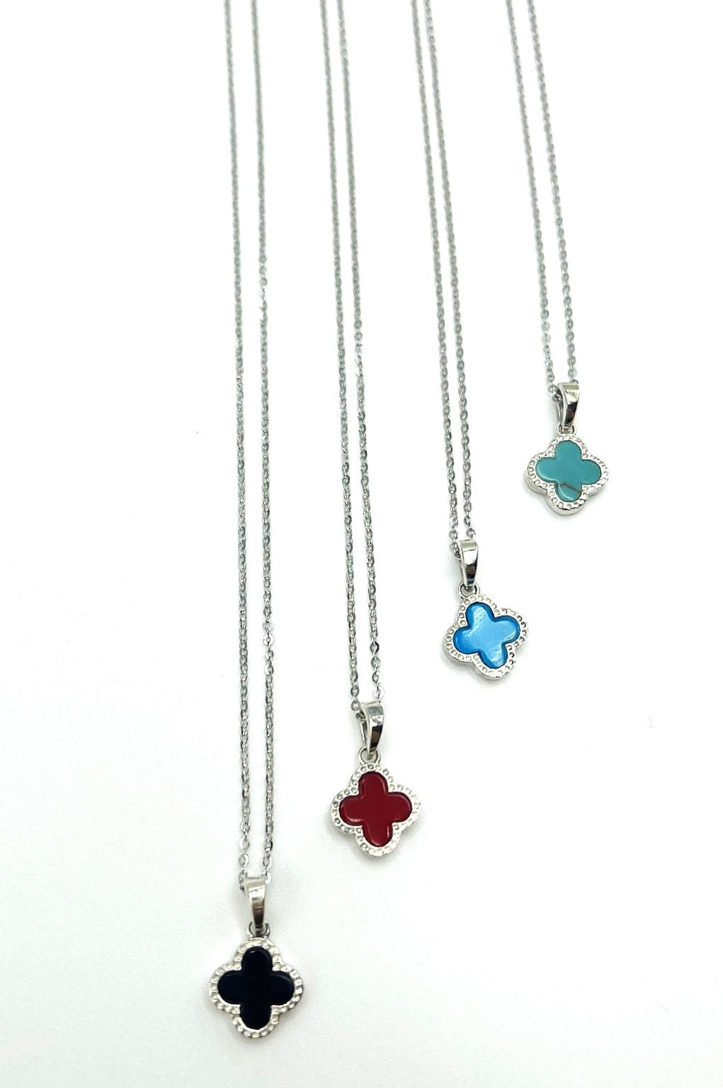 Four Leaf Clover Necklace (4 Colours) - 925 Sterling Silver