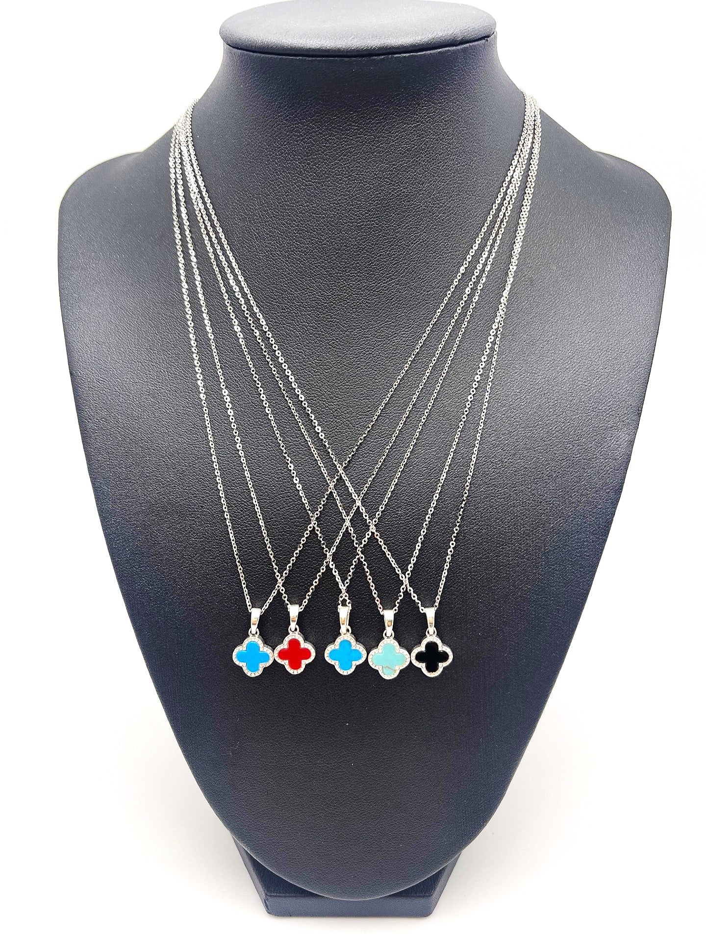 Four Leaf Clover Necklace (4 Colours) - 925 Sterling Silver