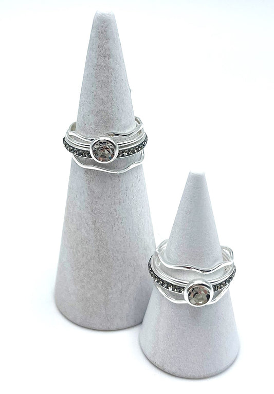 Multi Layer RIng Set -  925 Sterling Silver