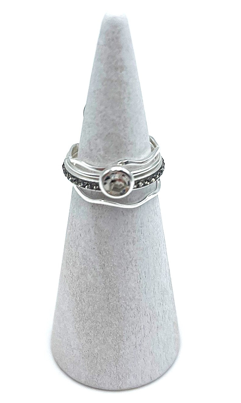 Multi Layer RIng Set -  925 Sterling Silver
