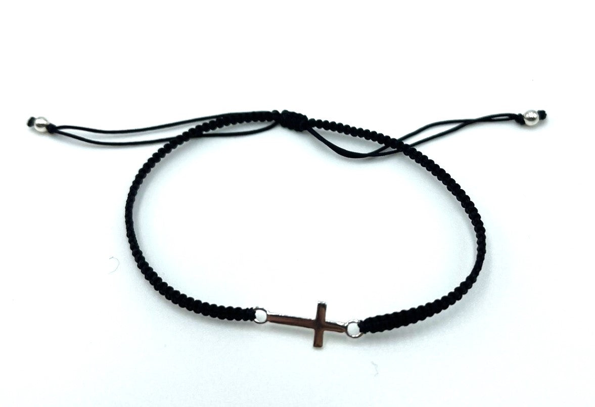 Black Cross Bracelet  - Small