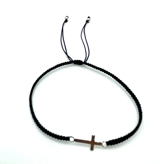 Black Cross Bracelet  - Small