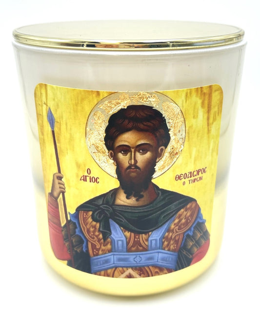 St Theodoros of Tiron Candle - Livani / Frankincense Fragrance