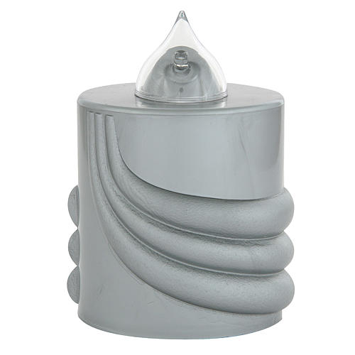 *NEW COLOR* Flameless Candle - 300 Days (Silver No Cross))